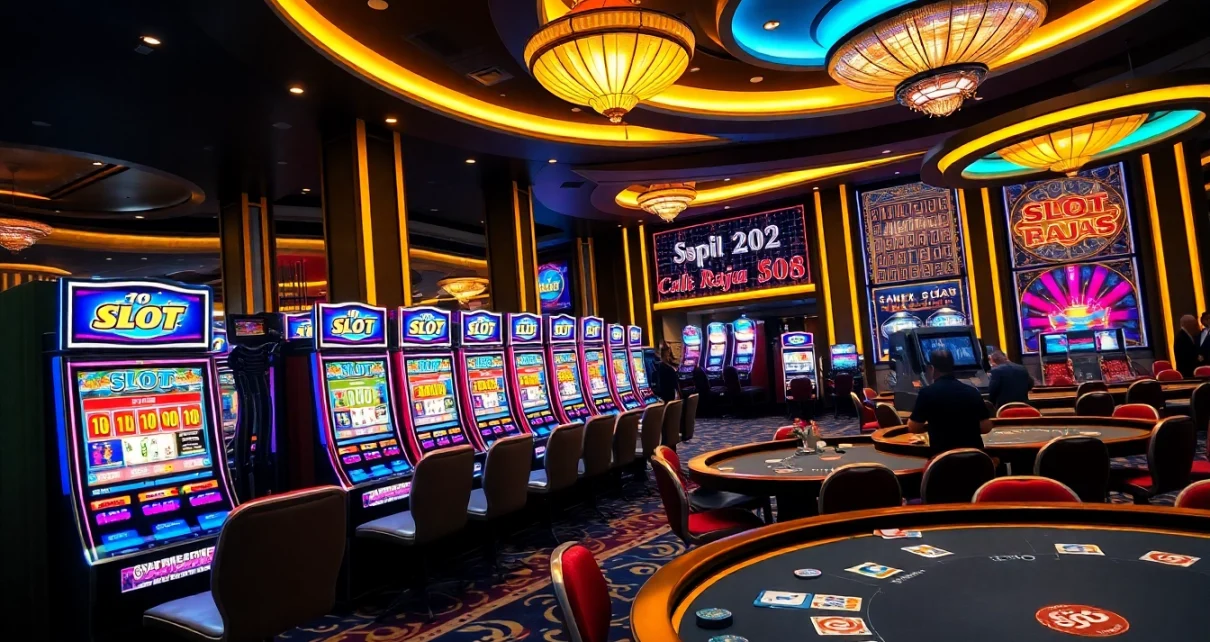 Experience thrilling gameplay at slot api raja 88 with vibrant slot machines and casino ambiance.